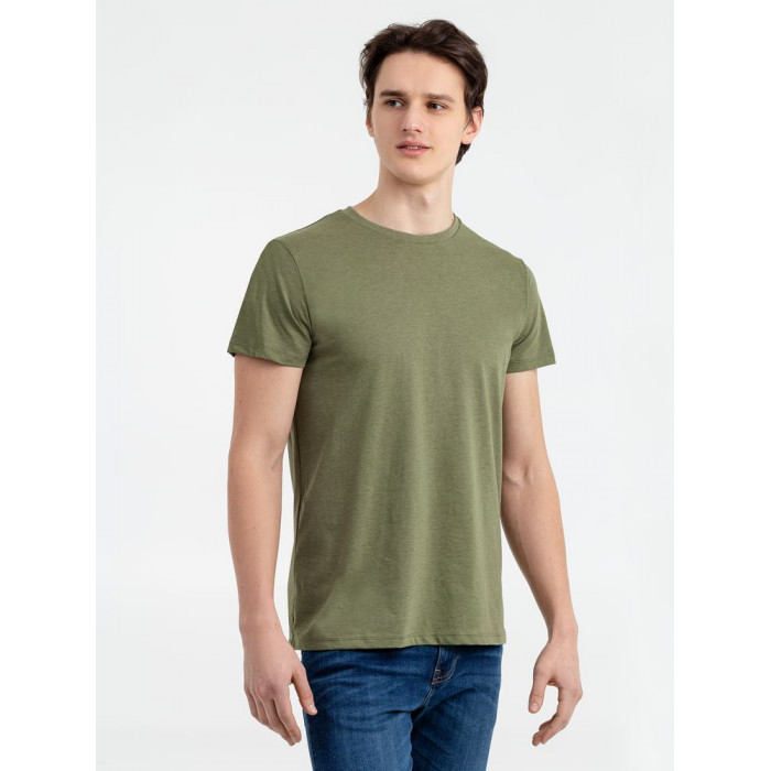 Футболка мужская приталенная Regent Fit меланж хаки, размер XXL