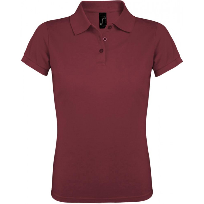 Рубашка поло женская Prime Women 200 бордовая, размер XXL