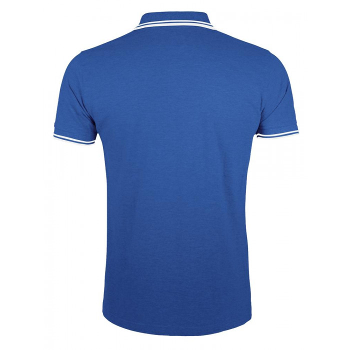 Рубашка поло мужская Pasadena Men 200 с контрастной отделкой ярко-синяя с белым, размер 3XL