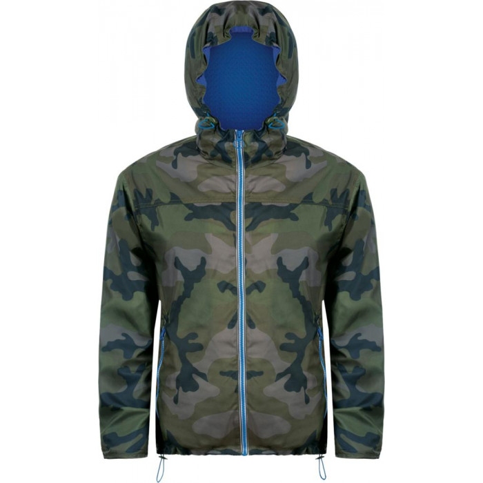 Ветровка Skate камуфляж с синим, размер XS