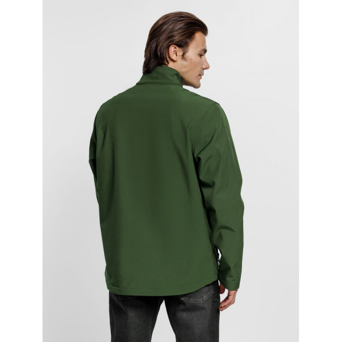 Куртка софтшелл мужская Race Men, темно-зеленая, размер XXL