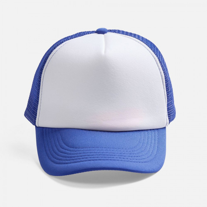 Бейсболка Bubble, синяя с белым