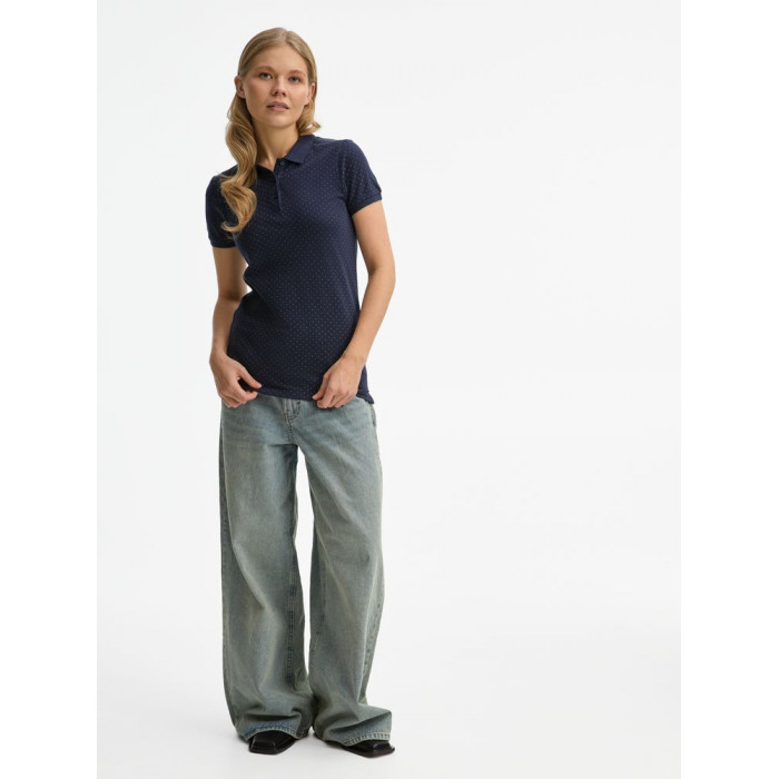 Рубашка поло женская Brandy Women темно-синий с белым, размер XXL