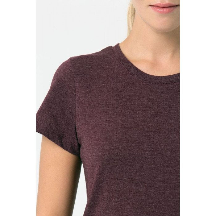 Футболка женская Regent Fit Women бордовый меланж, размер XXL