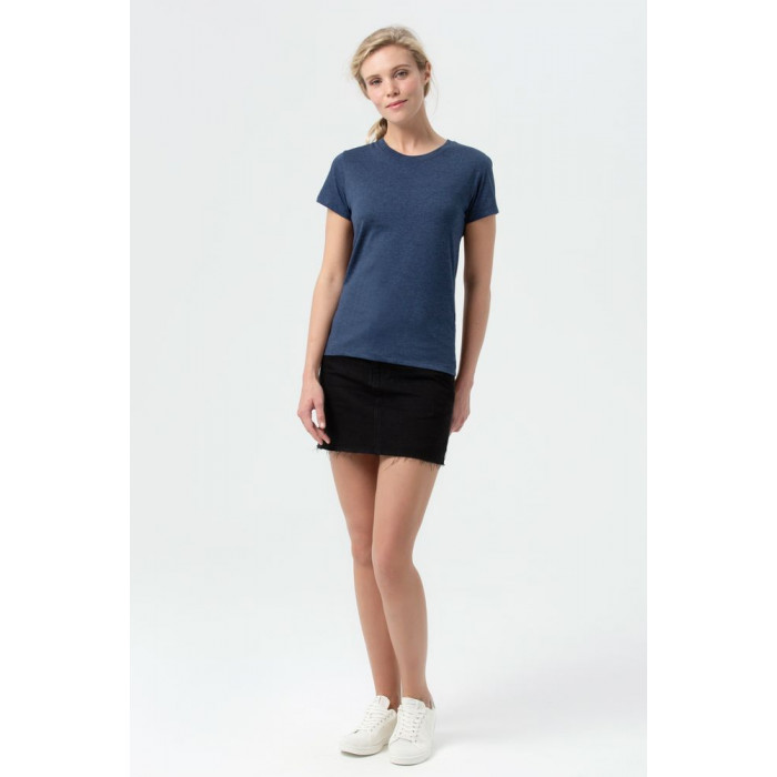 Футболка женская Regent Fit Women синий меланж, размер XXL