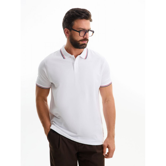 Рубашка поло мужская Prestige Men белая, размер XXL
