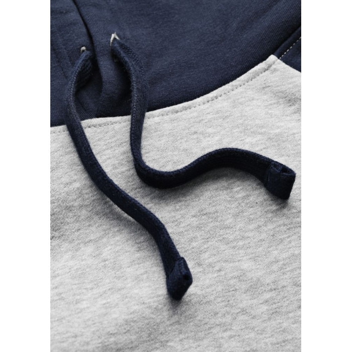 Толстовка унисекс Seattle серый меланж/темно-синий, размер XXL