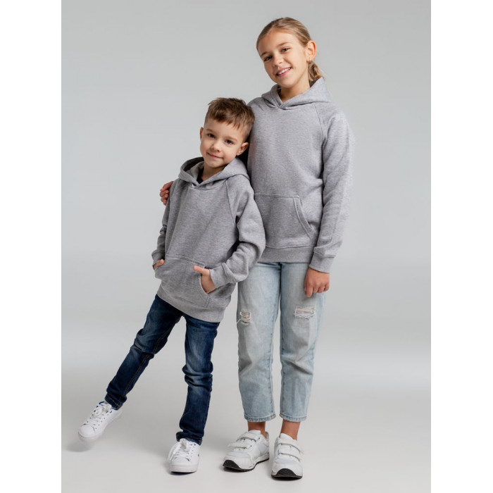 Толстовка детская Stellar Kids, серый меланж, на рост 130-140 см (10 лет)