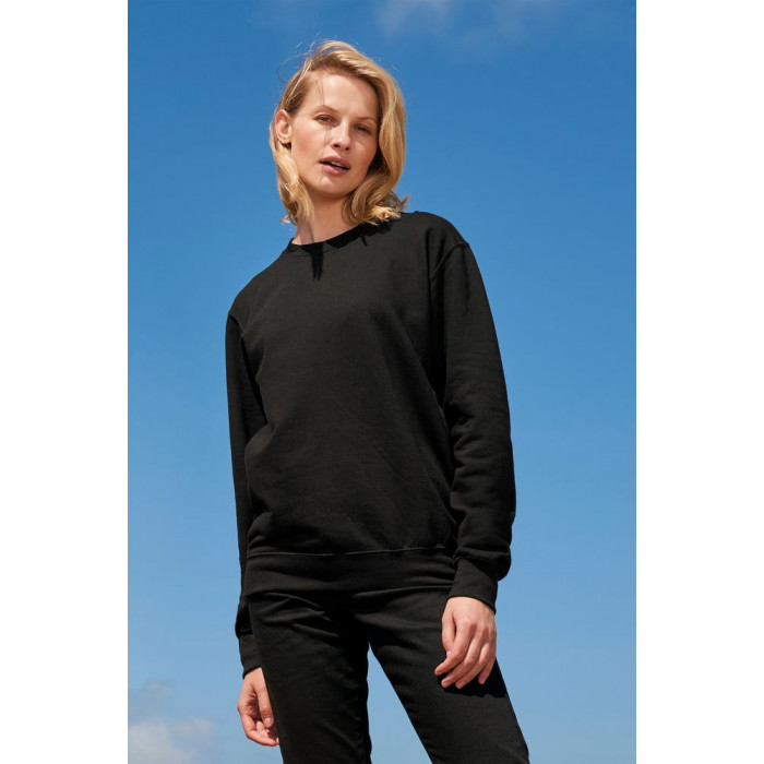 Свитшот унисекс Columbia, черный меланж, размер 3XL