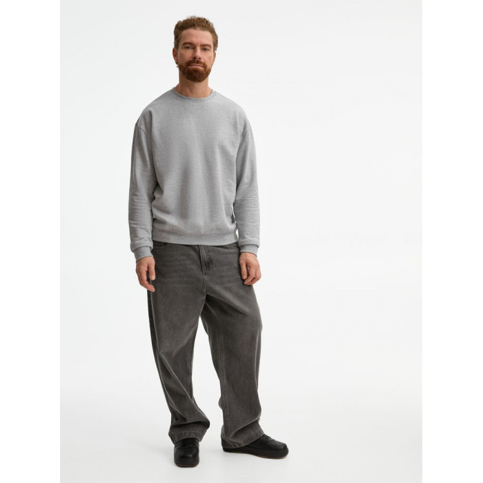 Свитшот унисекс Columbia, серый меланж, размер 5XL