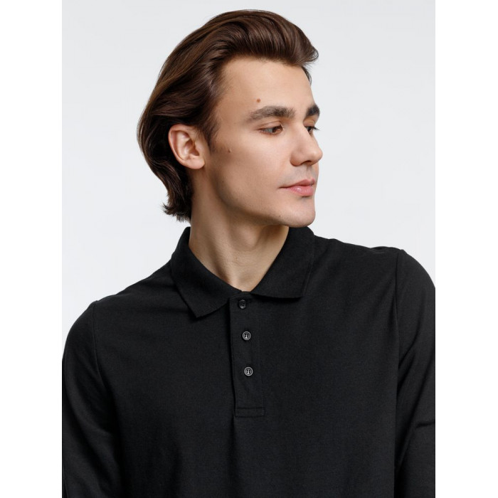 Рубашка поло с длинным рукавом Prime LSL, черная, размер XXL