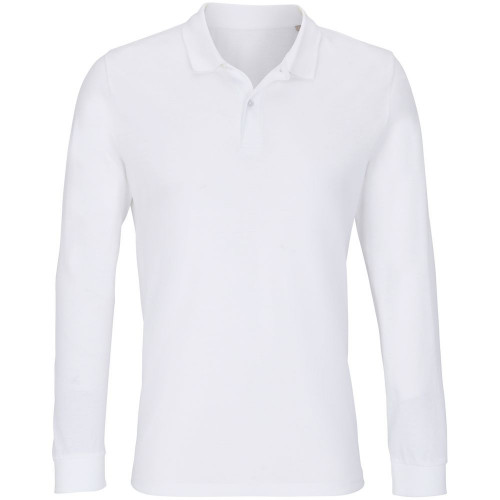 Рубашка поло унисекс с длинным рукавом Planet LSL, белая, размер 5XL