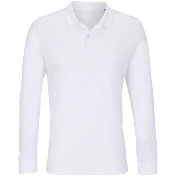Рубашка поло унисекс с длинным рукавом Planet LSL, белая, размер 5XL