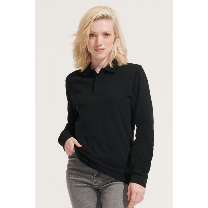 Рубашка поло унисекс с длинным рукавом Planet LSL, темно-зеленая, размер 5XL