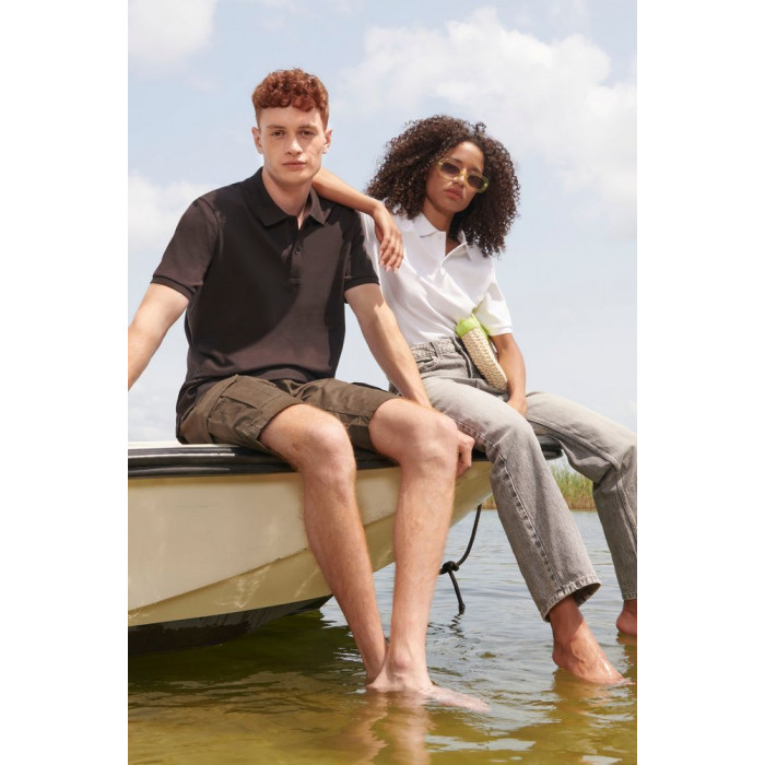 Рубашка поло унисекс Pegase, черная, размер XXS