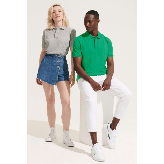 Рубашка поло унисекс Pegase, серый меланж, размер XXL