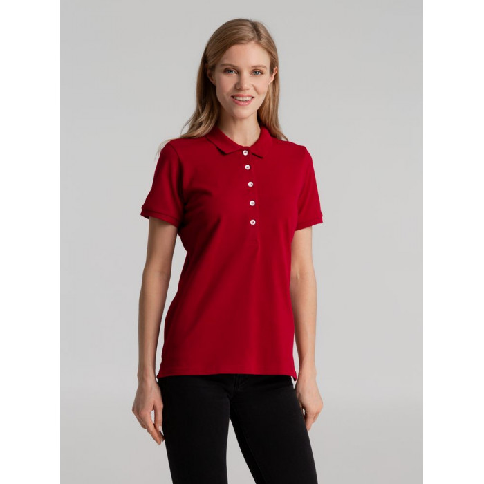 Рубашка поло женская Sunset красная, размер XXL