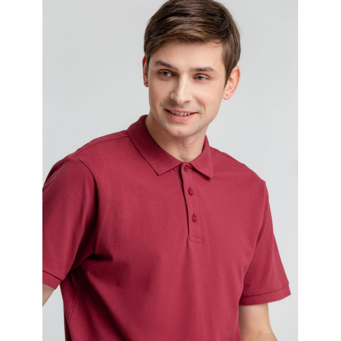 Рубашка поло мужская Neptune вишнево-красная, размер S