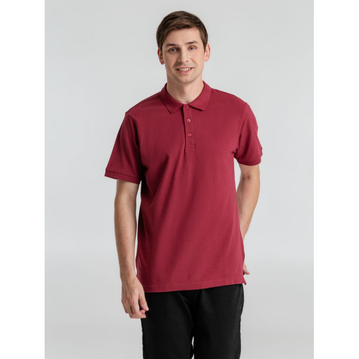 Рубашка поло мужская Neptune вишнево-красная, размер S
