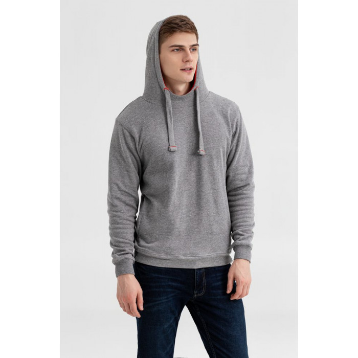 Двусторонняя толстовка Revers, серая с красным