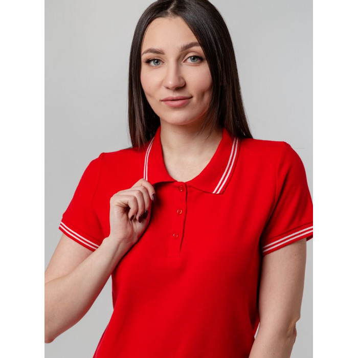 Рубашка поло женская Virma Stripes Lady, красная, размер XXL