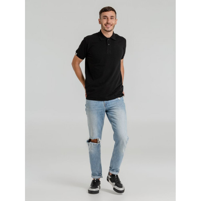 Рубашка поло мужская Virma Premium, черная, размер 3XL