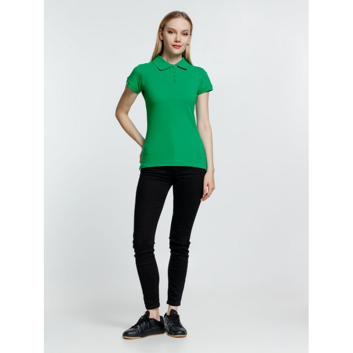 Рубашка поло женская Virma Premium Lady, зеленая, размер 3XL