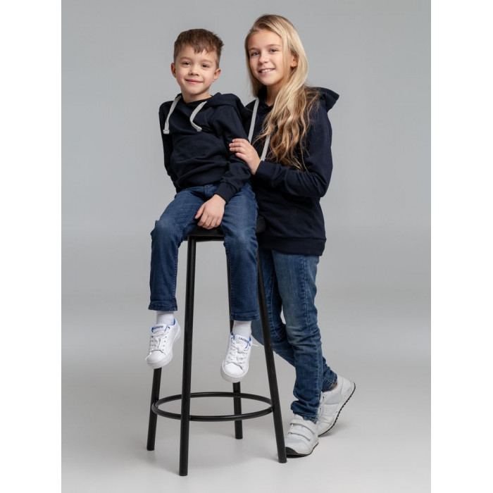 Толстовка с капюшоном детская Kirenga Kids, темно-синяя, 12 лет