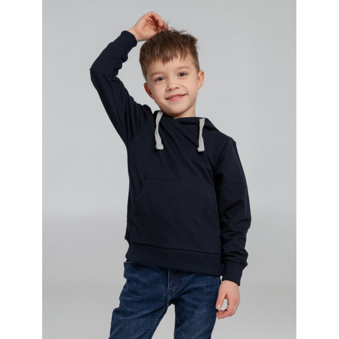 Толстовка с капюшоном детская Kirenga Kids, темно-синяя, 12 лет