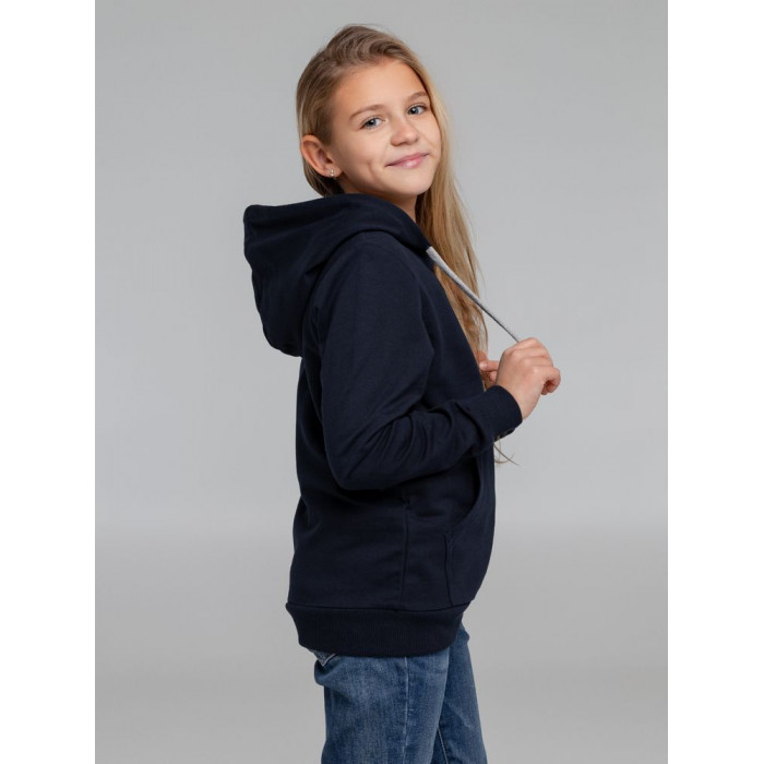 Толстовка с капюшоном детская Kirenga Kids, темно-синяя, 12 лет