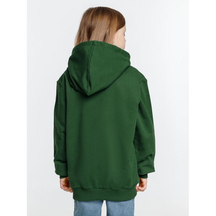 Худи детское Kirenga Kids 2.0, темно-зеленое, 10 лет