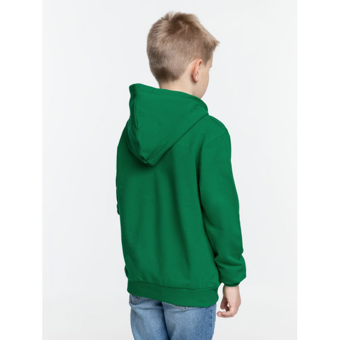 Толстовка с капюшоном детская Kirenga Kids, зеленая, 10 лет