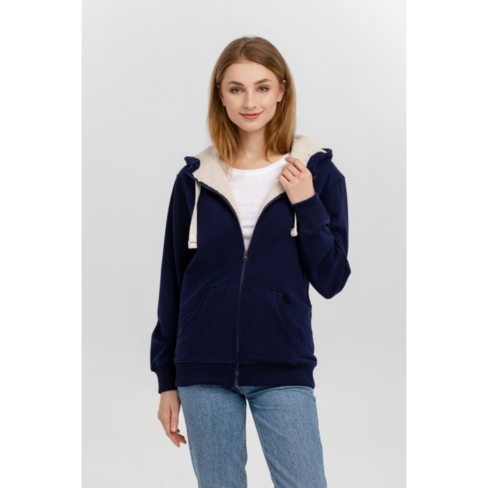 Толстовка на молнии Kulonga Sherpa, темно-синяя, размер XS