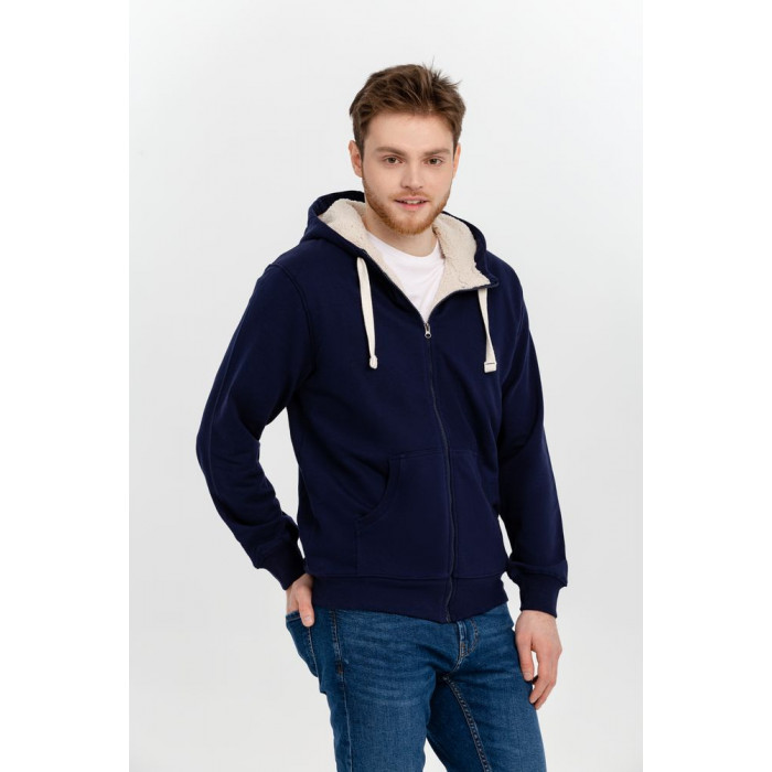 Толстовка на молнии Kulonga Sherpa, темно-синяя, размер XS