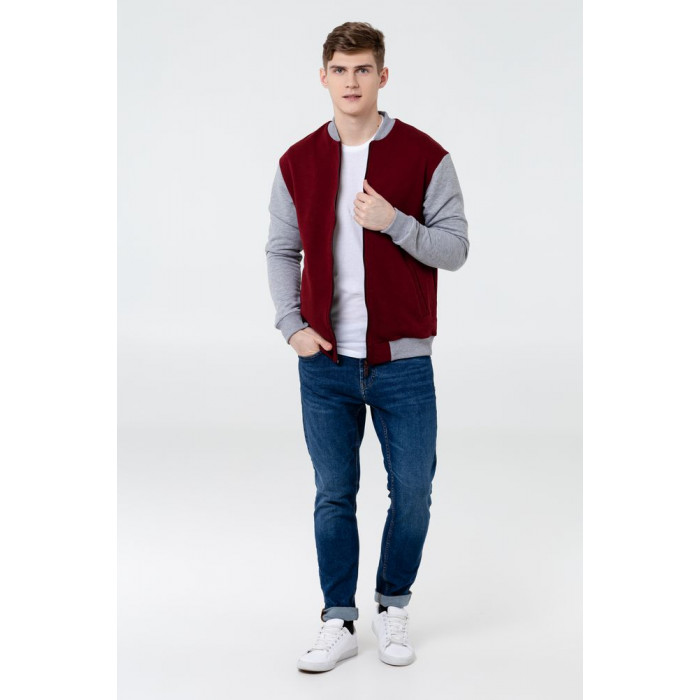 Бомбер College, бордовый, размер XS