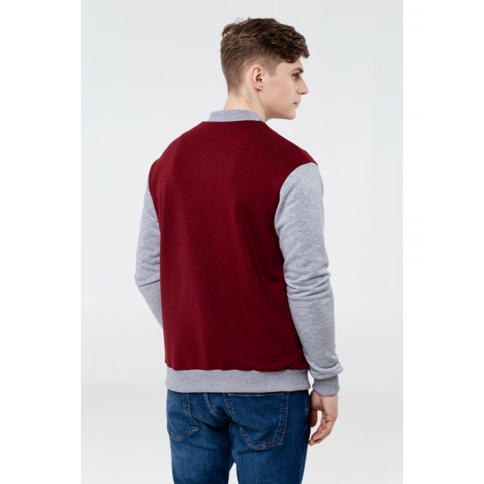 Бомбер College, бордовый, размер XS