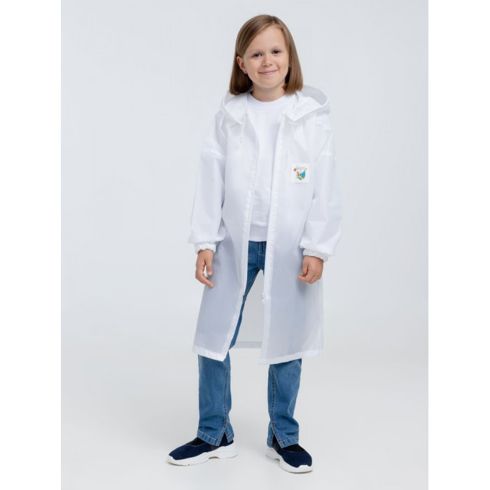 Дождевик детский Rainman Kids белый, 10-12 лет