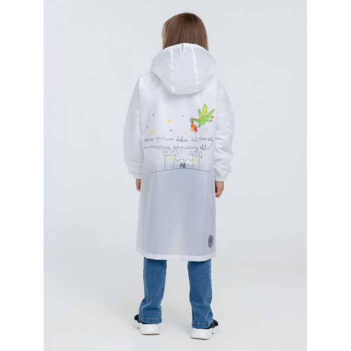 Дождевик детский Rainman Kids белый, 10-12 лет