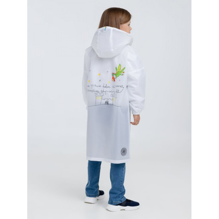 Дождевик детский Rainman Kids белый, 10-12 лет