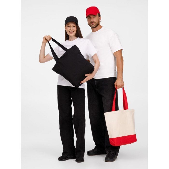 Холщовая сумка Shopaholic, красная