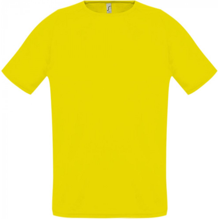 Футболка унисекс Sporty 140 лимонно-желтая, размер 3XL