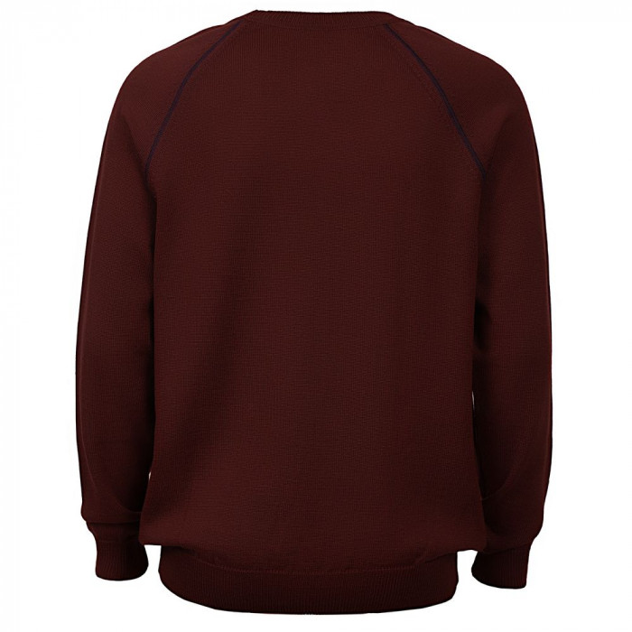 Джемпер Stitch с контрастной отделкой, бордовый с синим, размер XL