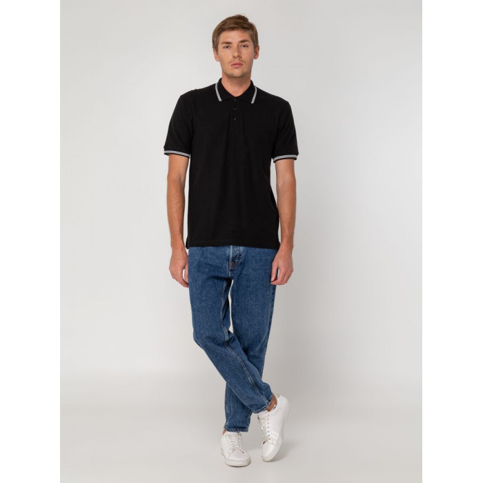 Рубашка поло Virma Stripes, черная, размер XXL