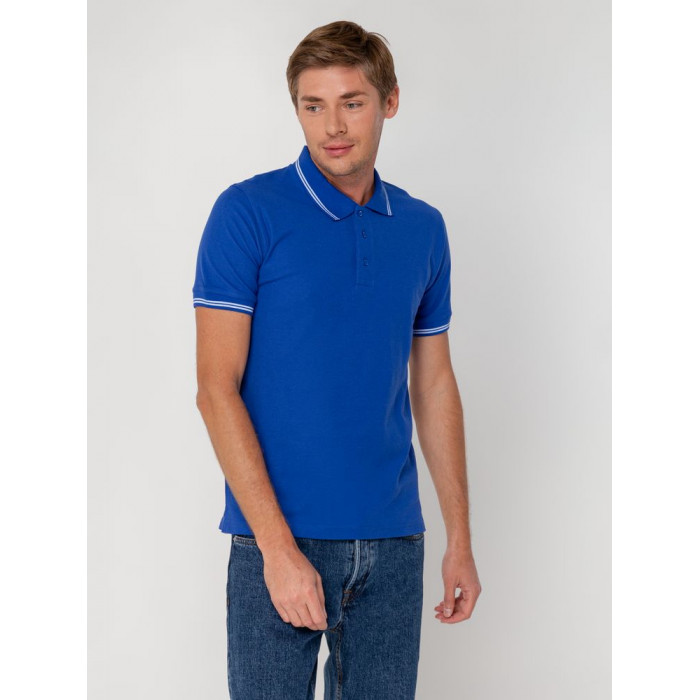 Рубашка поло Virma Stripes, ярко-синяя, размер 3XL