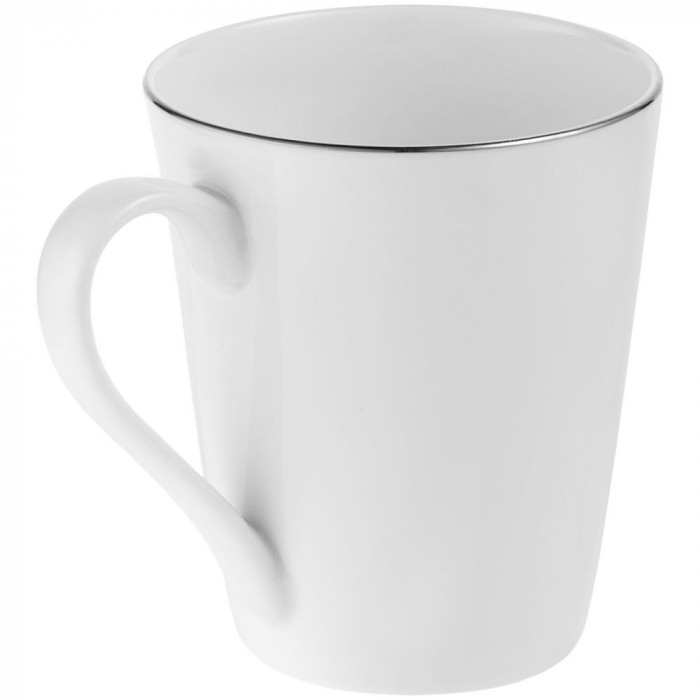 Кружка Select, белая с серебристой отводкой