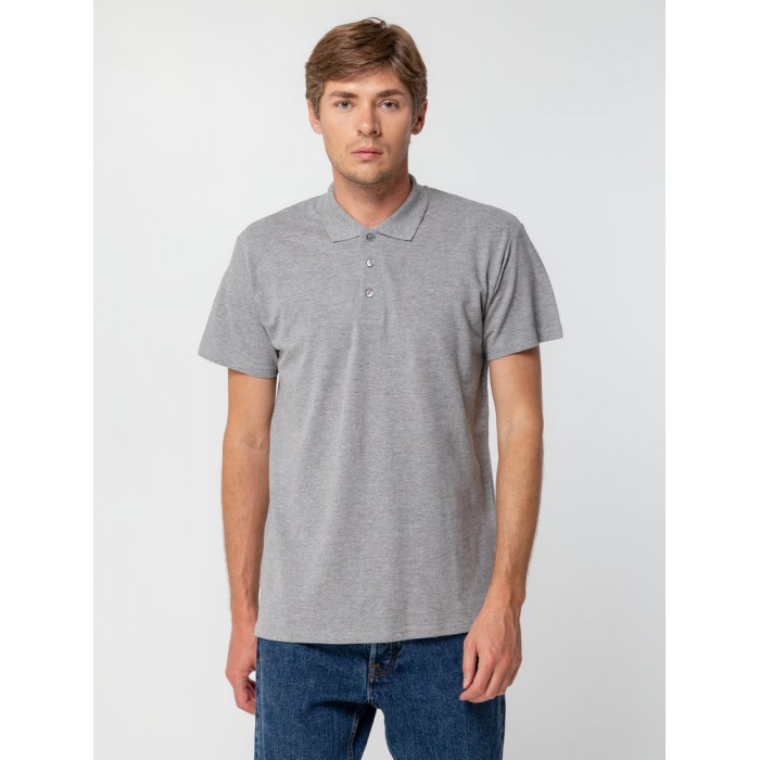 Рубашка поло мужская Summer 170 серый меланж, размер XXL