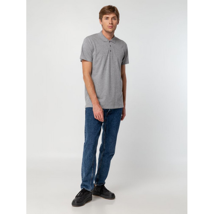 Рубашка поло мужская Summer 170 серый меланж, размер XXL