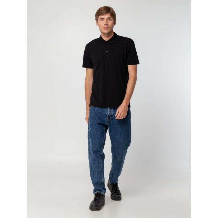 Рубашка поло мужская Summer 170 черная, размер XXL