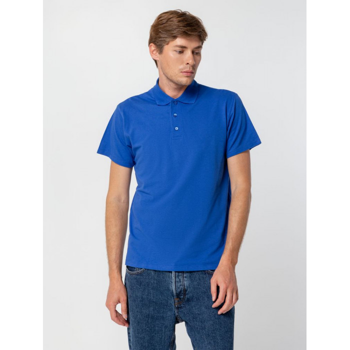 Рубашка поло мужская Summer 170 ярко-синяя (royal), размер XXL