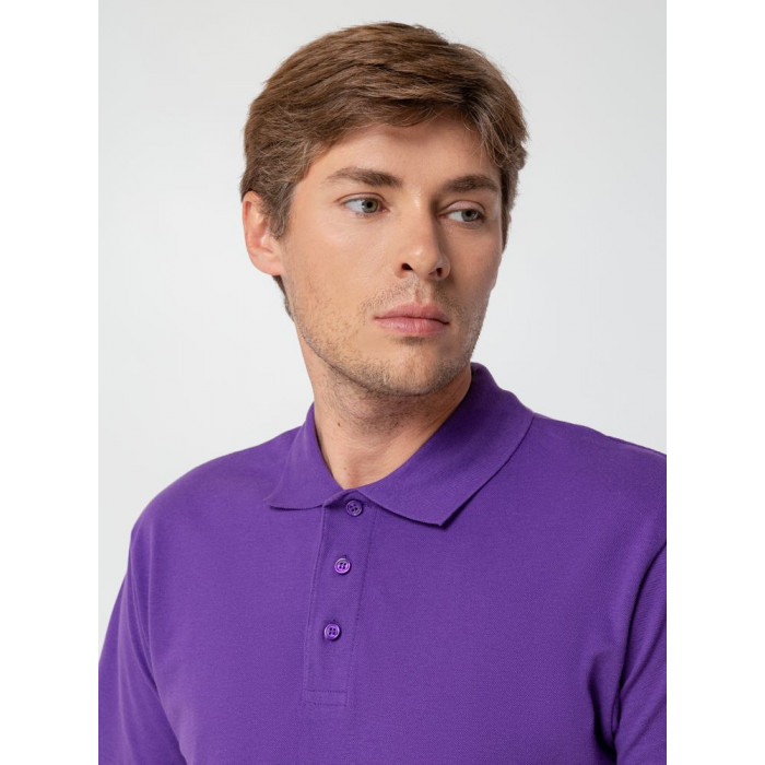 Рубашка поло мужская Summer 170 темно-фиолетовая, размер XXL